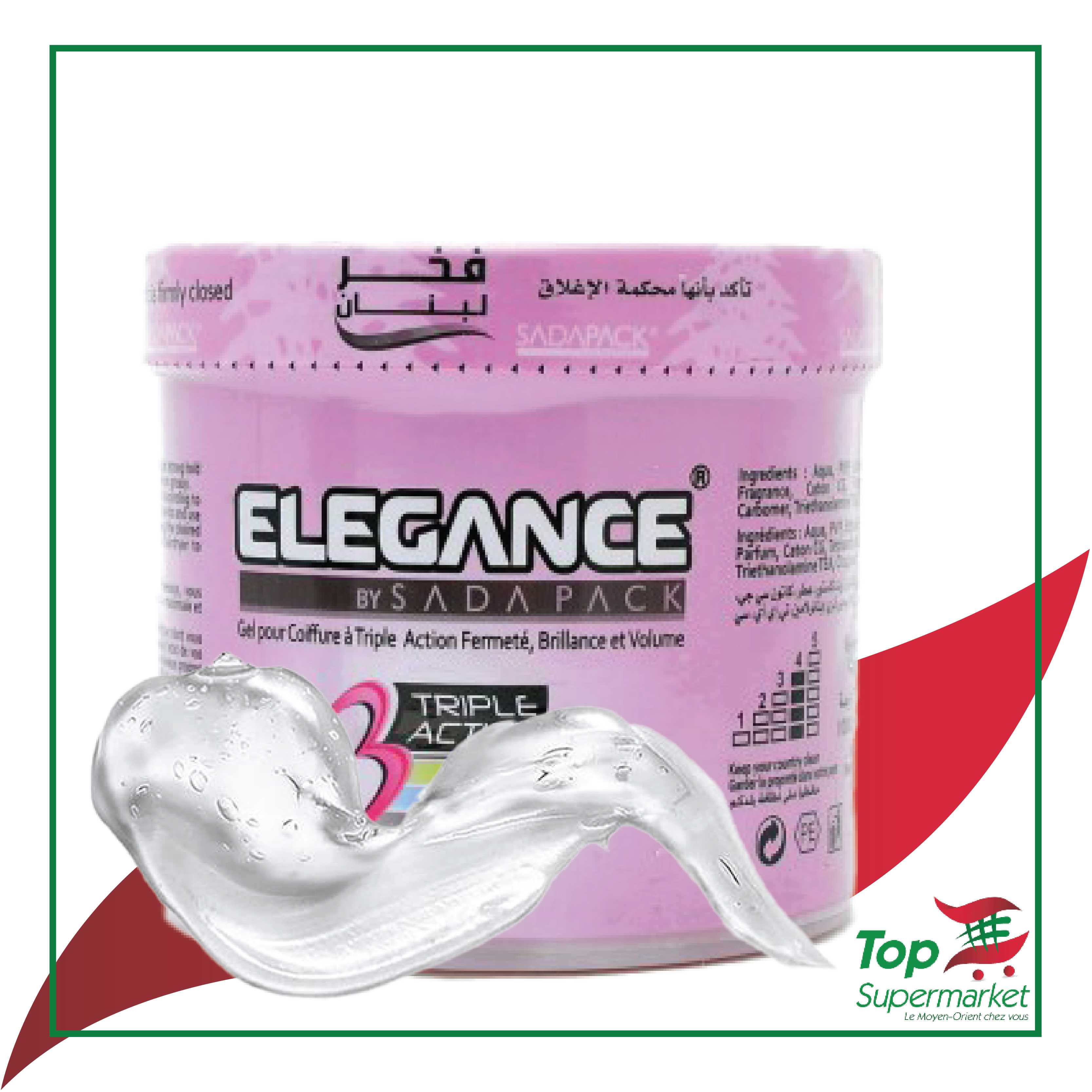 Elegance gel coiffant mauve 1L